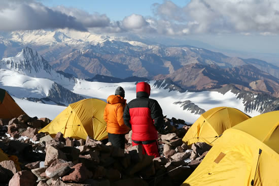Climbing up Aconcagua
